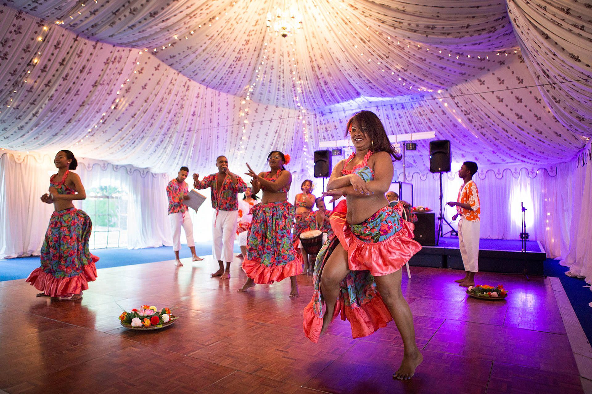 Mauritian dancing in the Poundon marquee