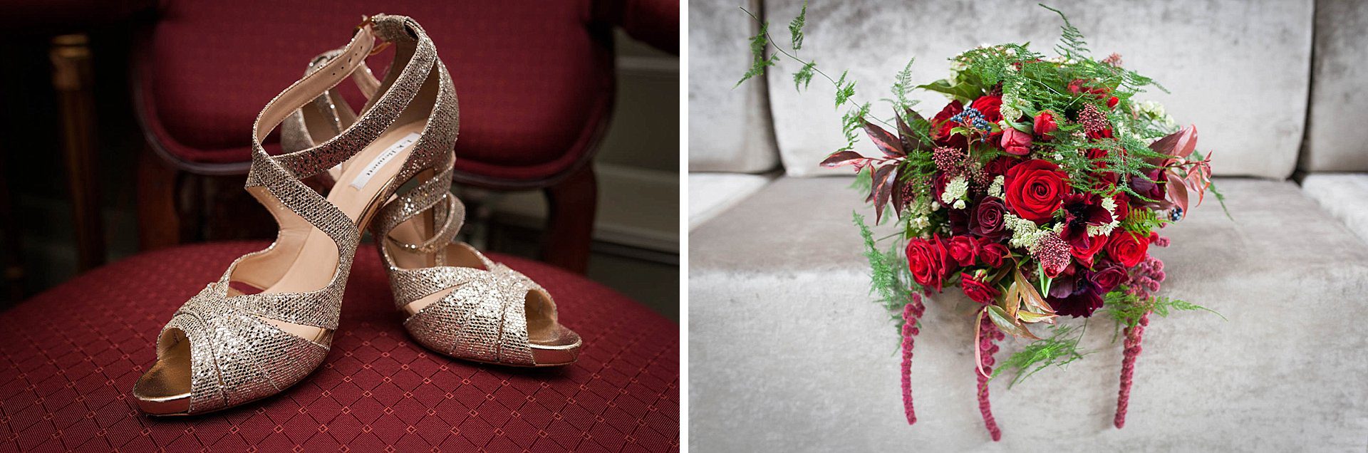 Cotswold wedding shoes and flowers