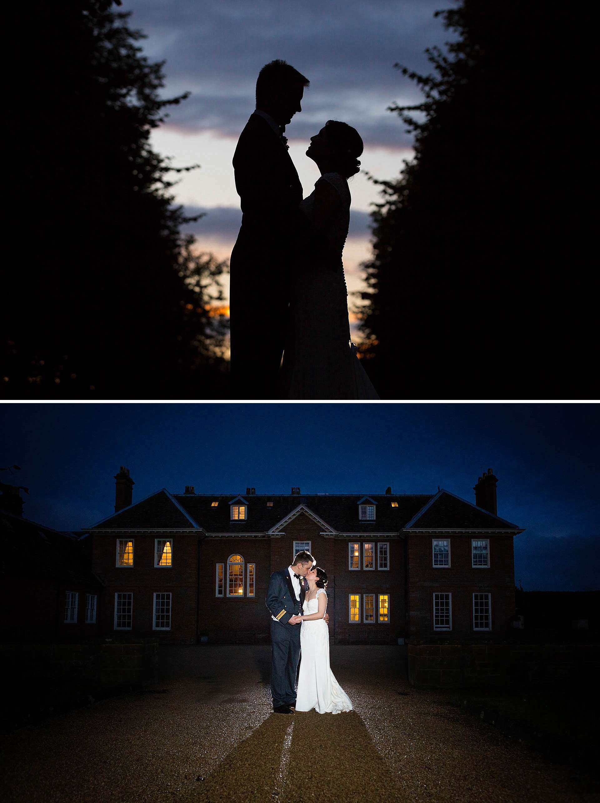 Poundon House wedding - evening wedding portraits