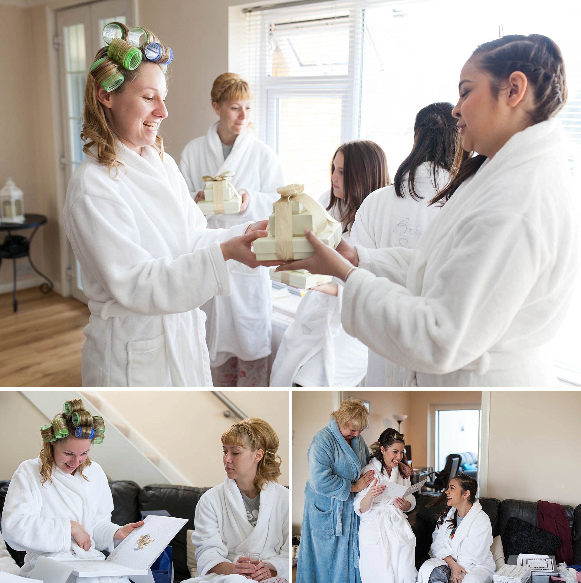 Bridal preparations for Great Fosters Wedding