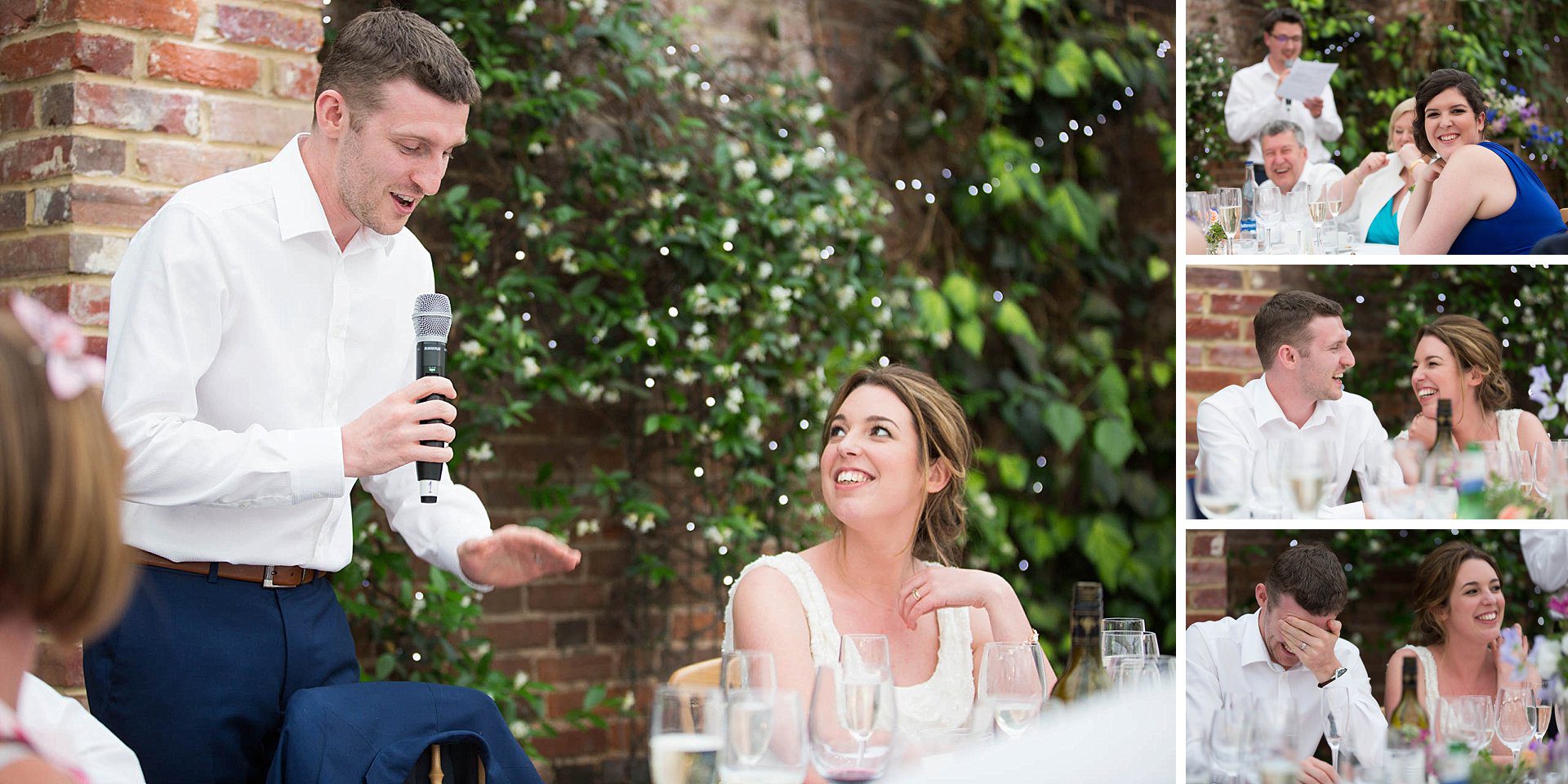 Wedding speeches in The Orangery