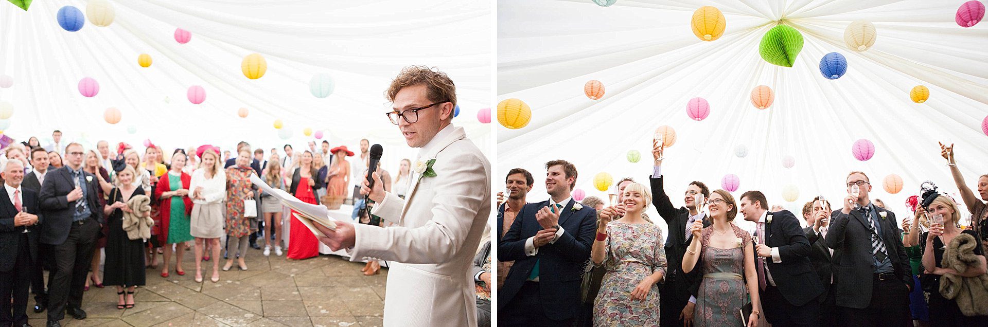 The speeches at Poundon Wedding