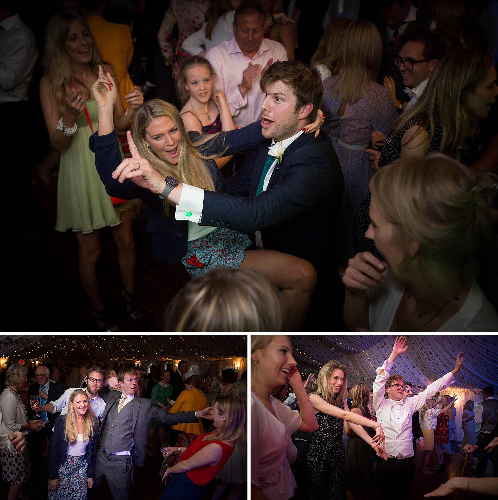 Dance floor antics in the Poundon marquee