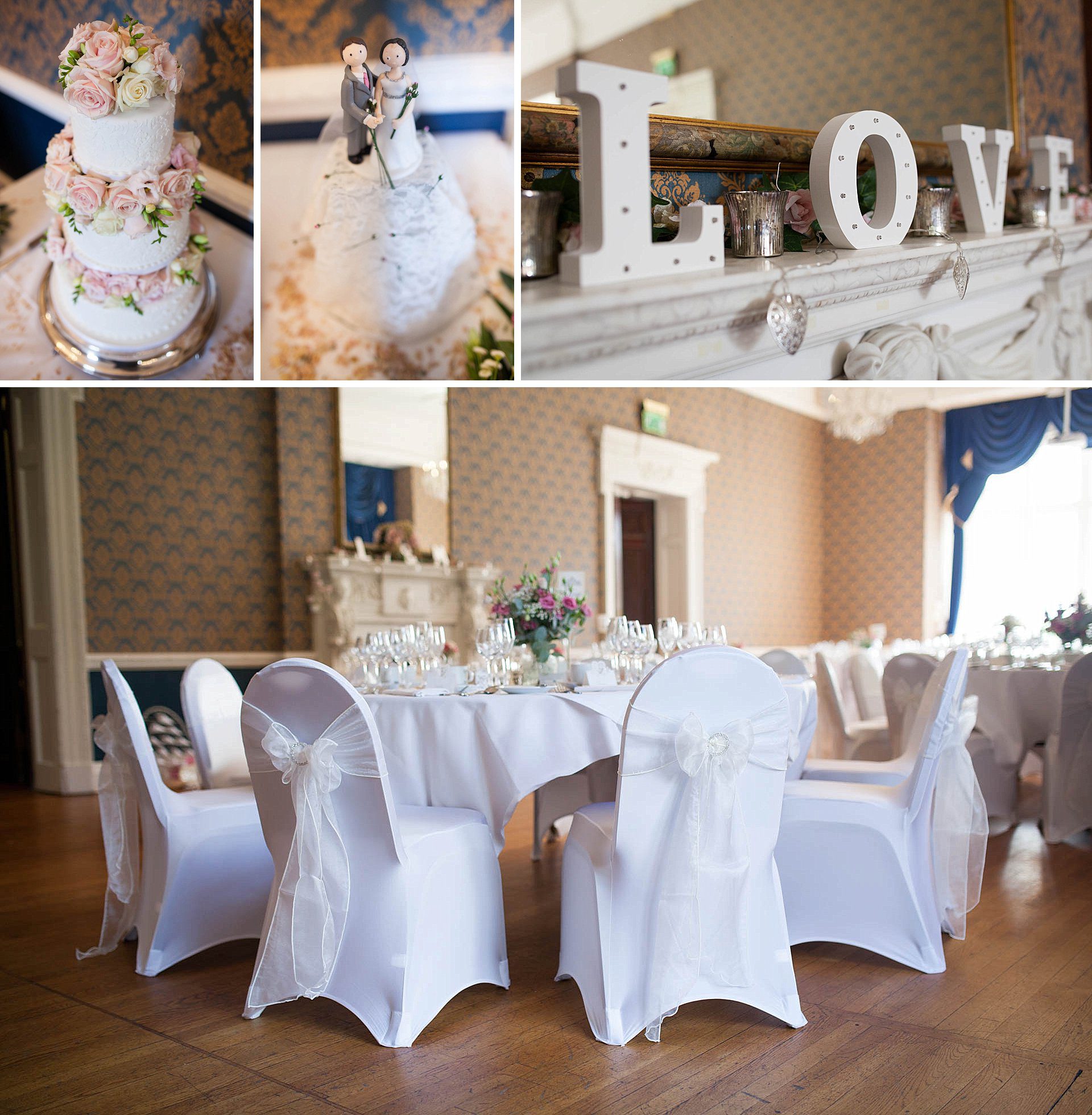 Wedding breakfast room details