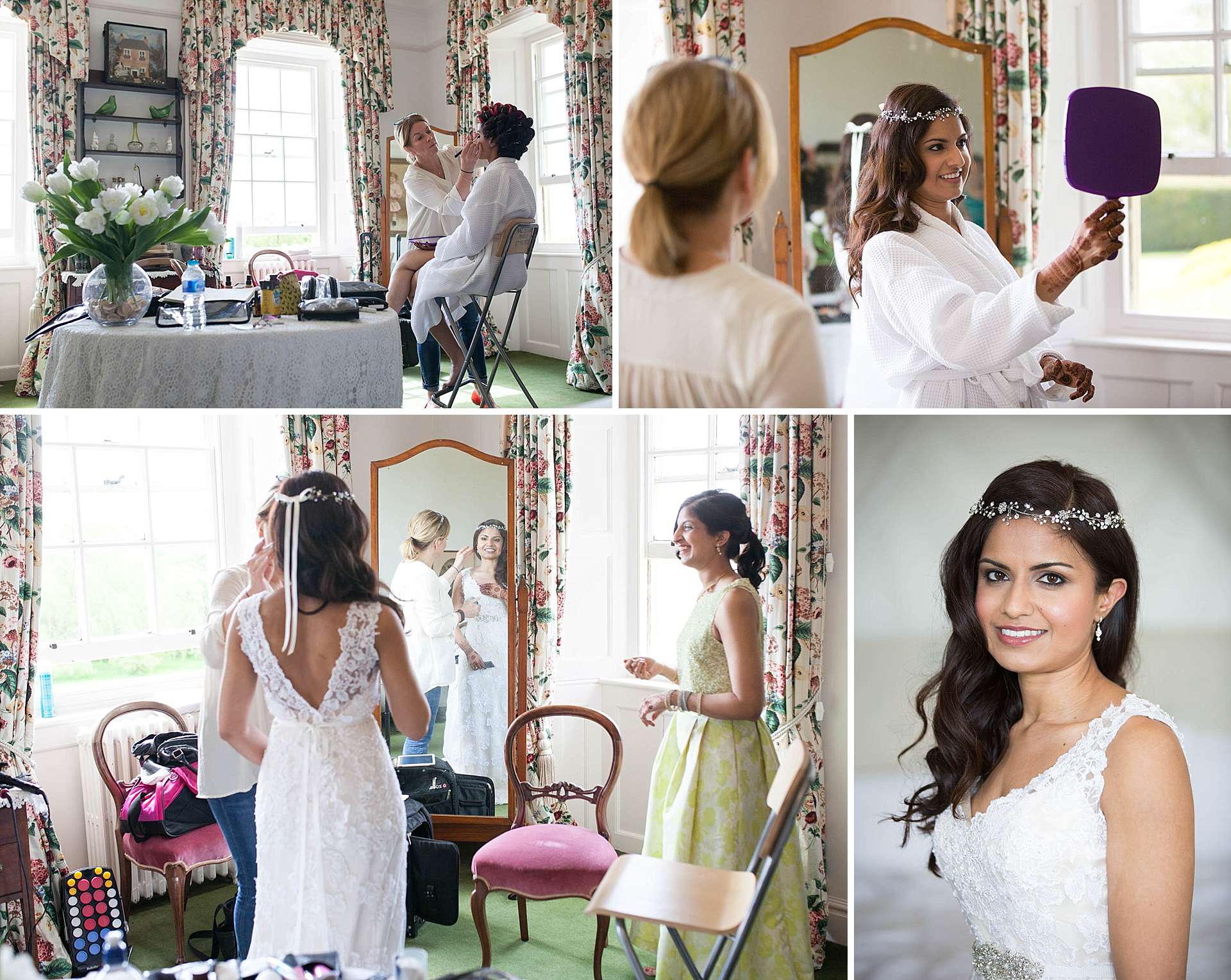 Poundon House wedding - bridal prep