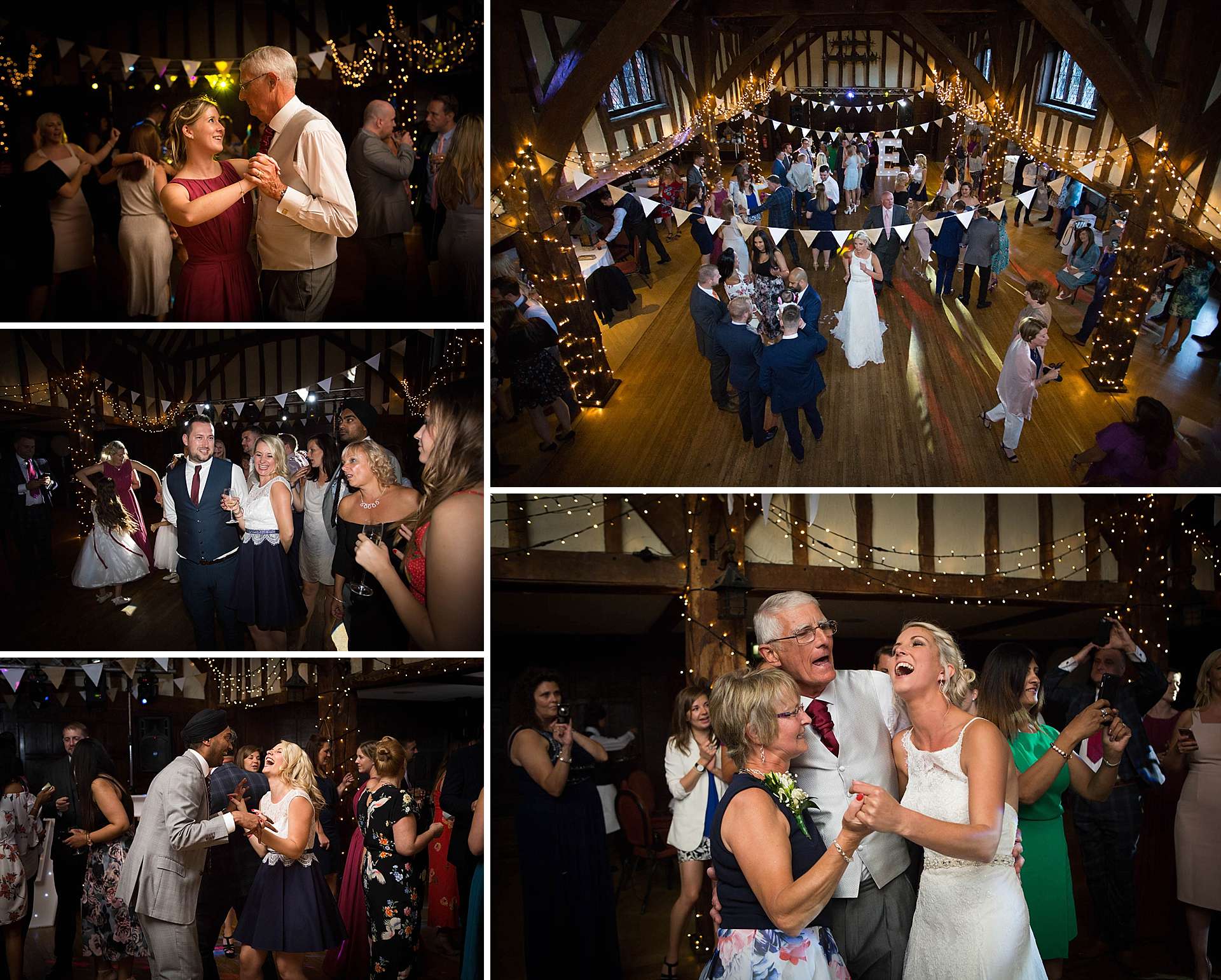 Wedding reception in The Tithe Barn