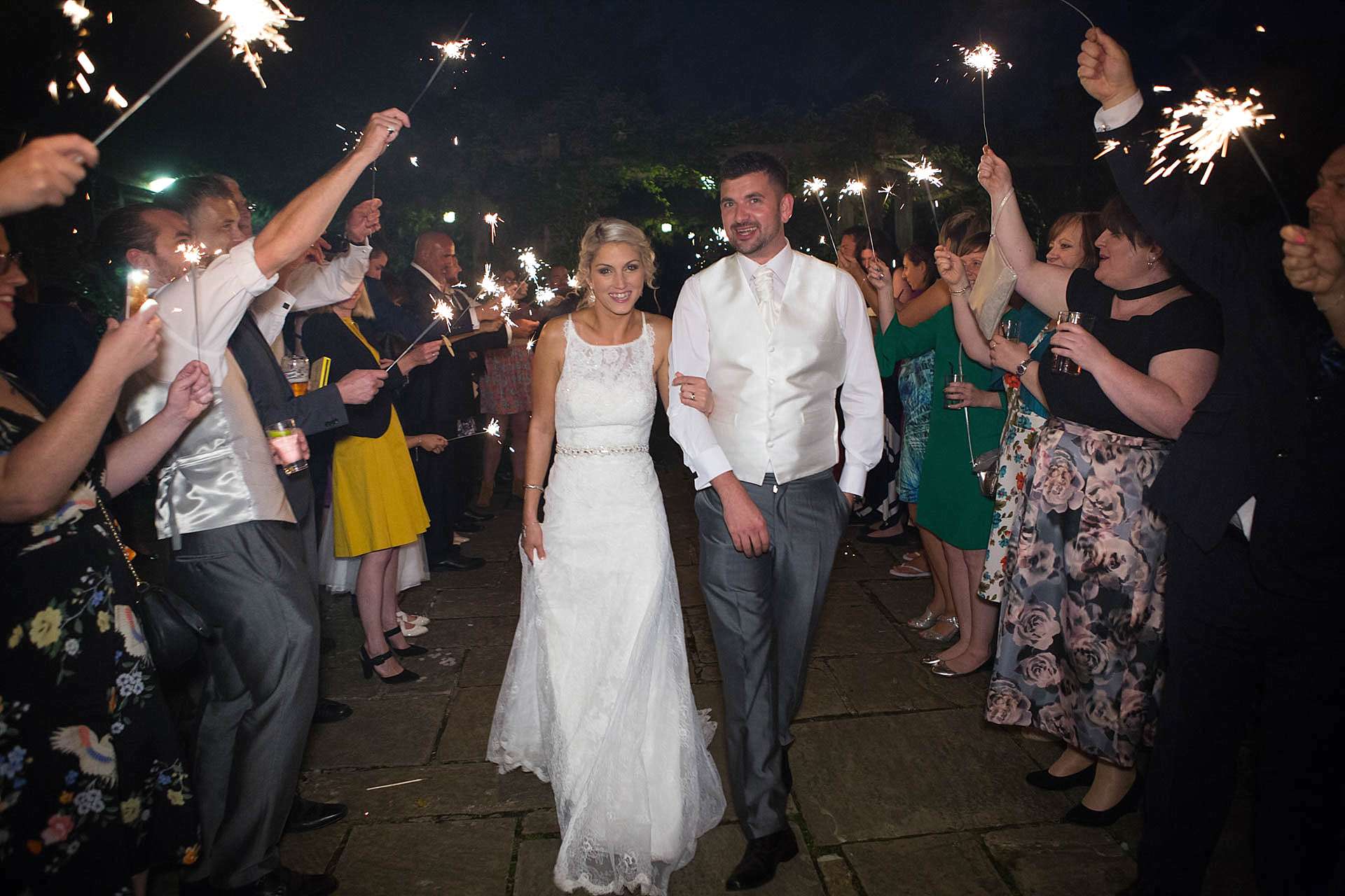 Bride, Groom and Sparklers