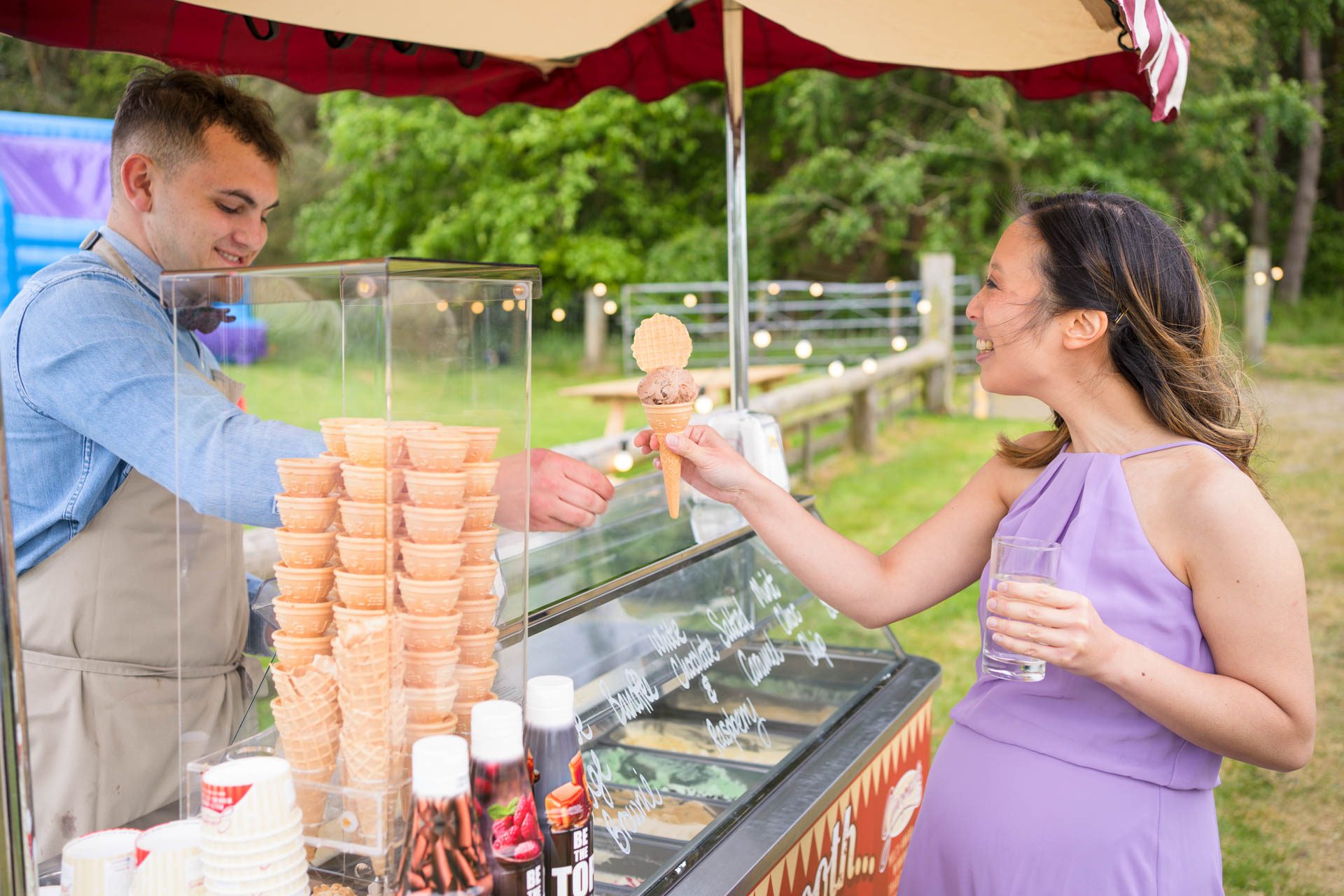 Ice cream stall for the wedding guests